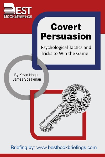 The word “covert” in covert persuasion might insinuate incorrect means to try to persuade someone. In actuality, it is totally correct and ethical, and only implies the use of skillful tactics that are not obvious to the person being persuaded. The ultimate goal is to move your target from the position 