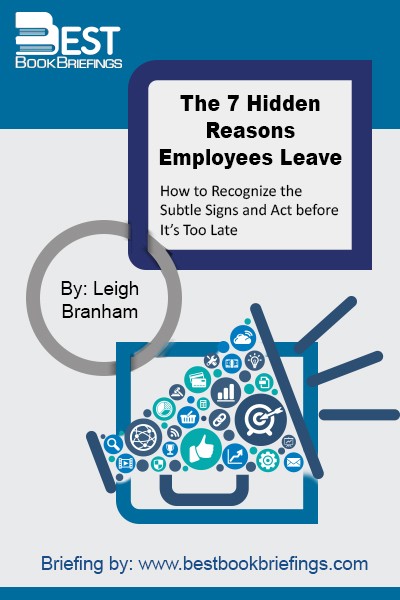 Based on research performed by the prestigious Saratoga Institute, The 7 Hidden Reasons Employees Leave provides readers with real solutions for the costly problem of employee turnover. Readers will learn how to align employee expectations with the realities of the position, avoid job–person mismatches, and provide feedback and coaching that breed 